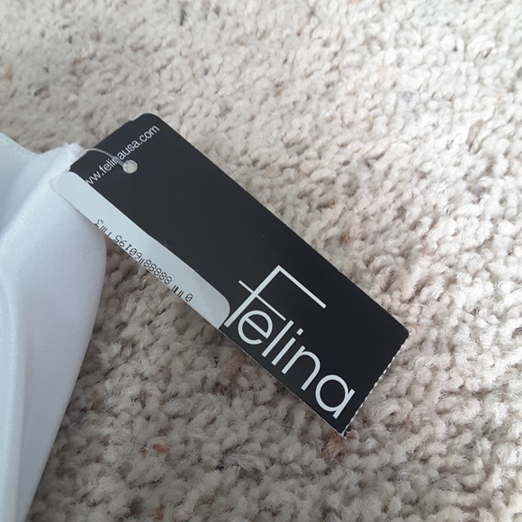 FELINA White Satin Bustier 32D $79 NEW! - Picture 4 of 6